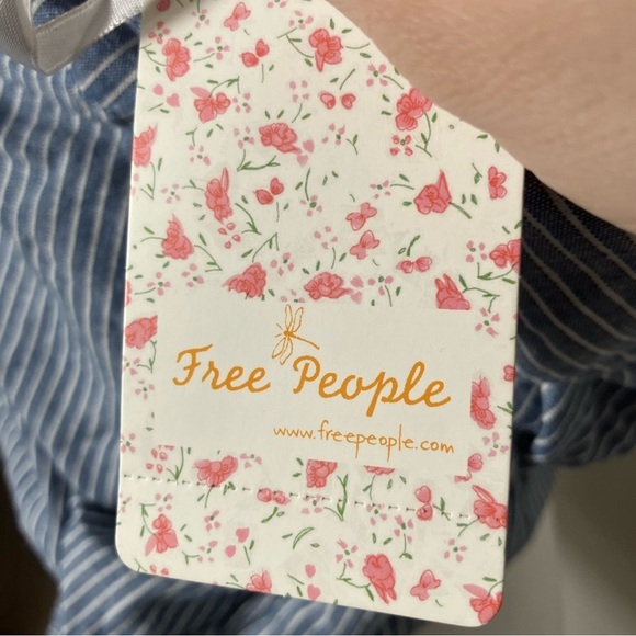 Free People Striped One-Shoulder Top - Picture 6 of 8